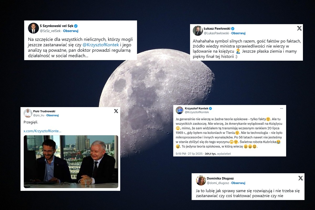 "Piękny finał". Kontek nie wierzy... w lądowanie na Księżycu