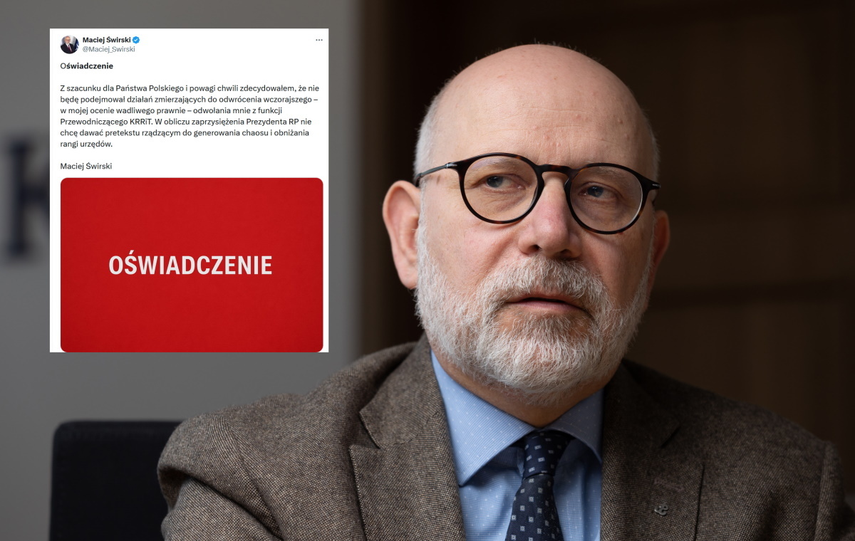 Co dalej ws. KRRiT? Jest oświadczenie Macieja Świrskiego