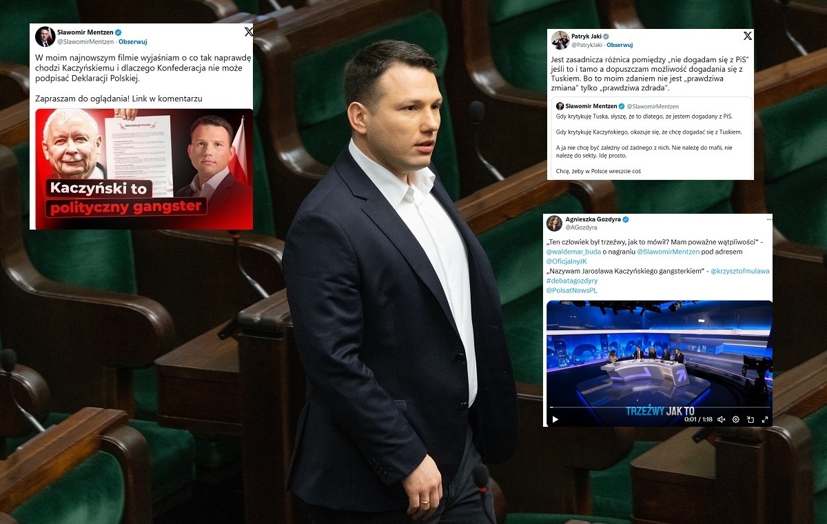 Mentzen o prezesie PiS: "Polityczny gangster". Burza w sieci