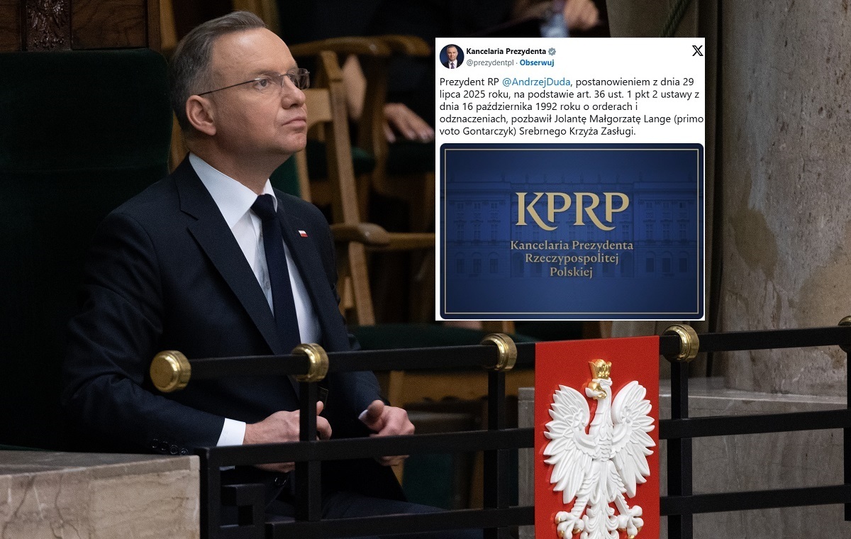 Prezydent Duda odebrał odznaczenie Lange vel Gontarczyk!
