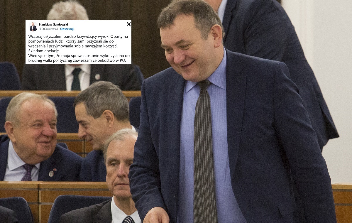 Farsa! Skazany Gawłowski zawiesza swoje członkostwo w PO