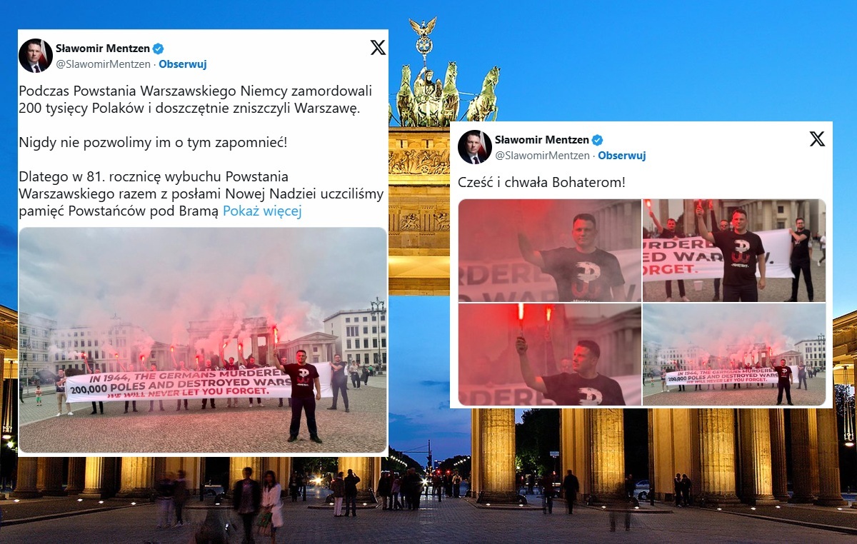Mentzen w Berlinie: "Nie pozwolimy im o tym zapomnieć!"