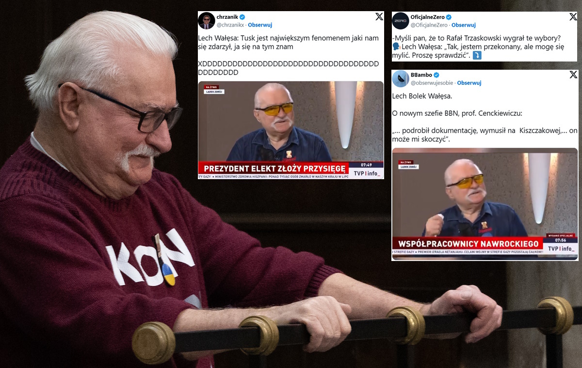 Brednie Wałęsy. "Będę musiał się za Nawrockiego wstydzić"