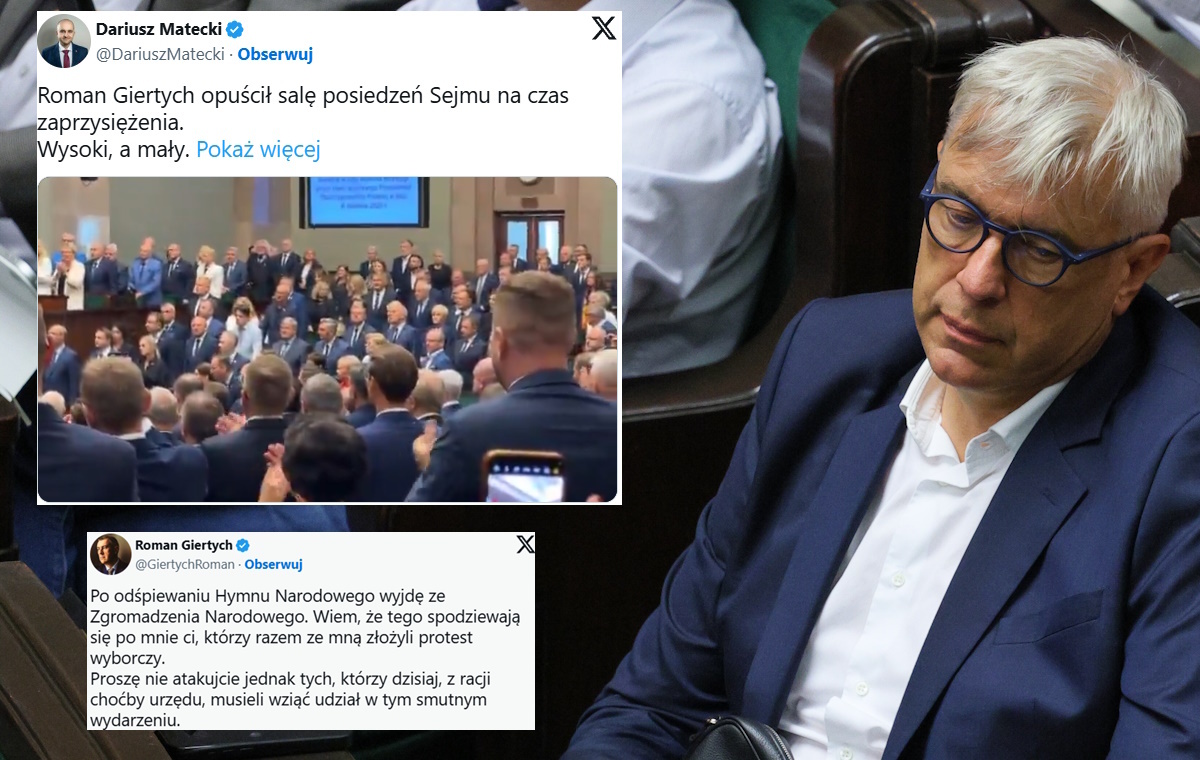 Pajacowanie Giertycha. Poseł opuścił Zgromadzenie Narodowe
