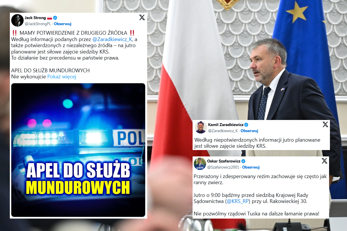 Co oni knują?! Żurek szykuje siłowe zajęcie siedziby KRS?