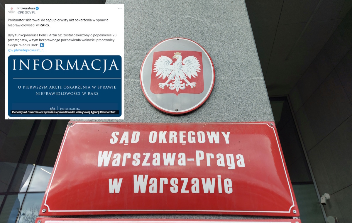 Pierwszy akt oskarżenia ws. RARS. Dotyczy byłego policjanta