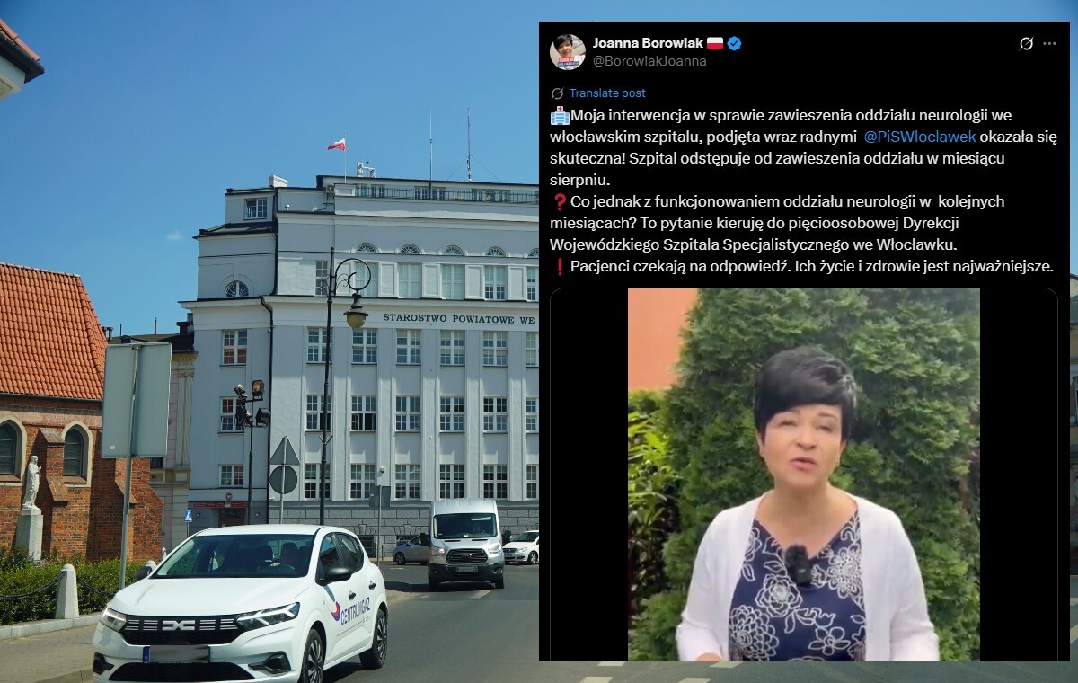 Skuteczna interwencja Borowiak! Chodzi o włocławski szpital