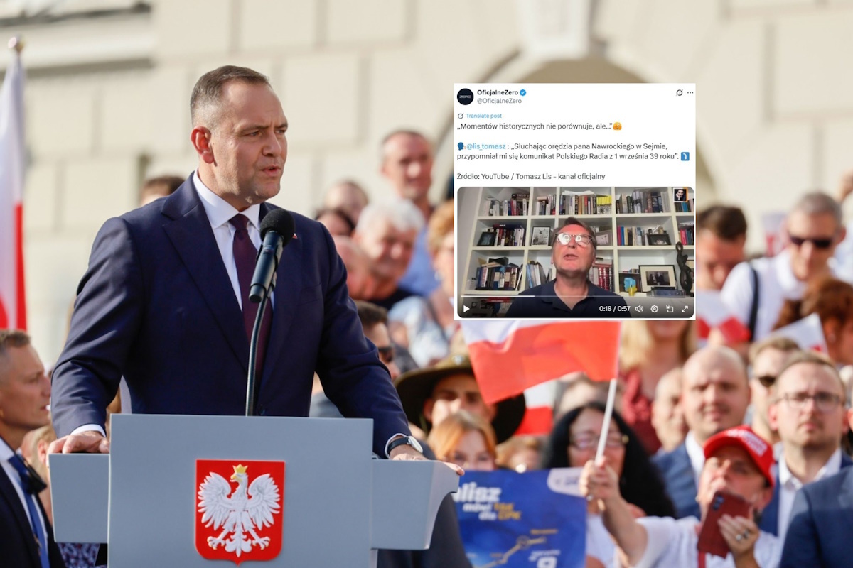 Żenujące! Lis porównał orędzie Nawrockiego do 1 września ’39