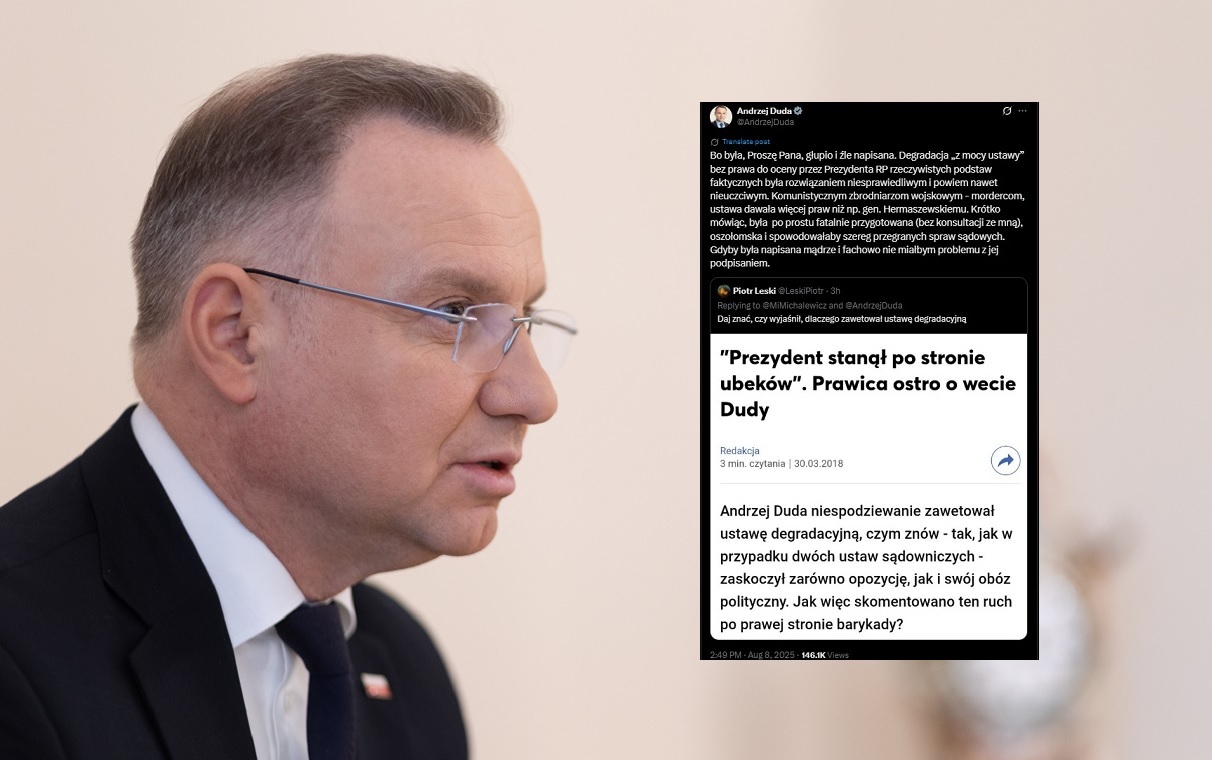 Dlaczego A. Narciarz zawetował tę ustawę? Odpowiada po latach!
