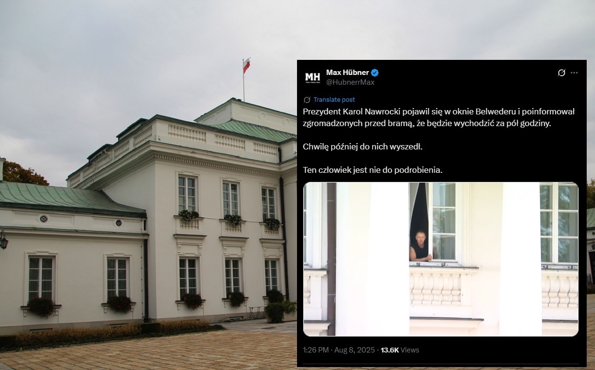 Prezydent wyjrzał przez okno Belwederu.Co stało się później?