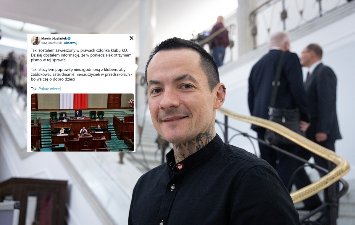 Józefaciuk zawieszony w prawach członka klubu KO!