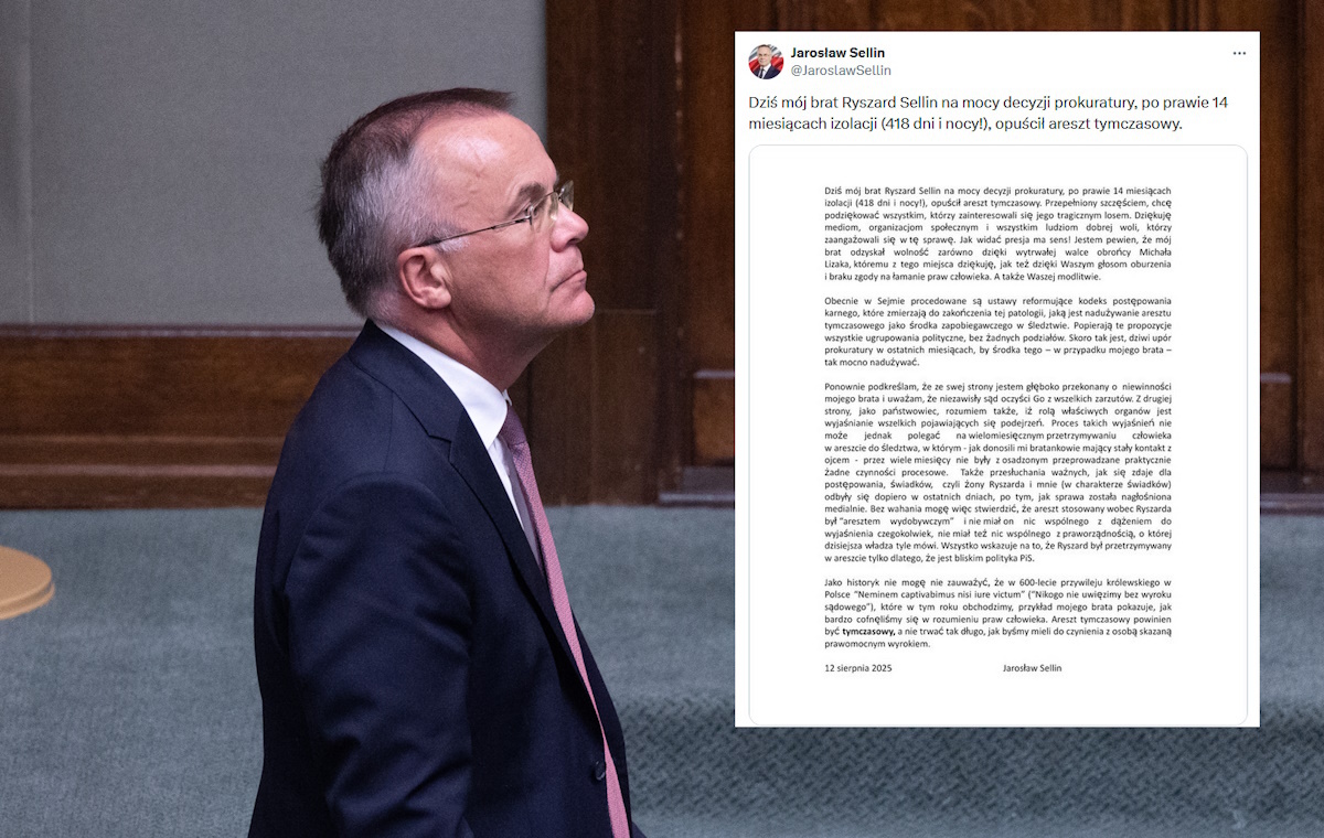 Brat Jarosława Sellina opuścił areszt tymczasowy!