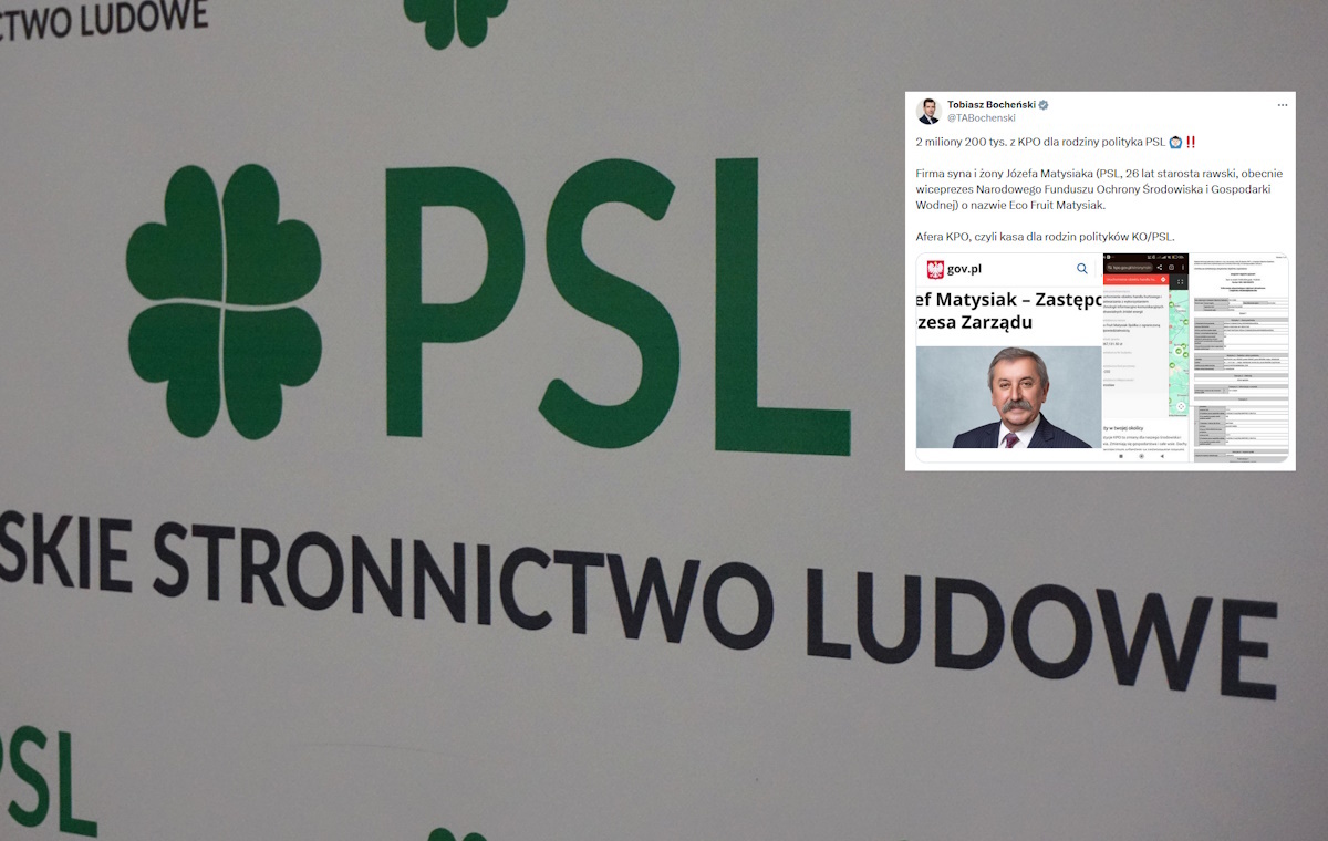 Miliony dla rodziny polityka PSL? Bocheński alarmuje ws. KPO