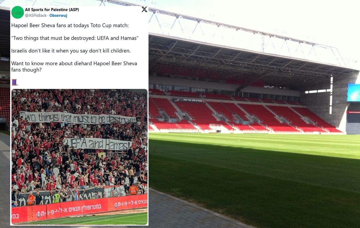 Izraelscy kibice znów prowokują! Apelują o zniszczenie UEFA wiadomości,aktualności,wPolityce.pl Izraelscy kibice znów prowokują! Apelują o zniszczenie UEFA