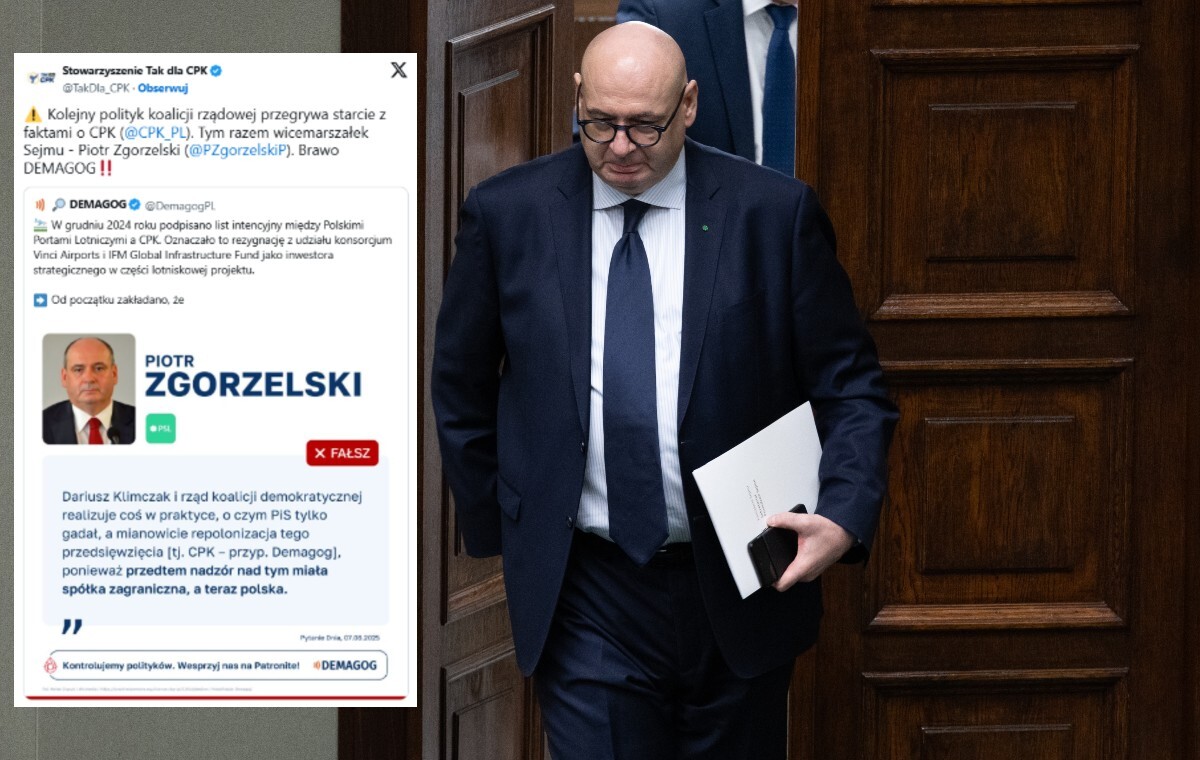 Zgorzelski przegrywa z faktami o CPK. Podsumował go Demagog