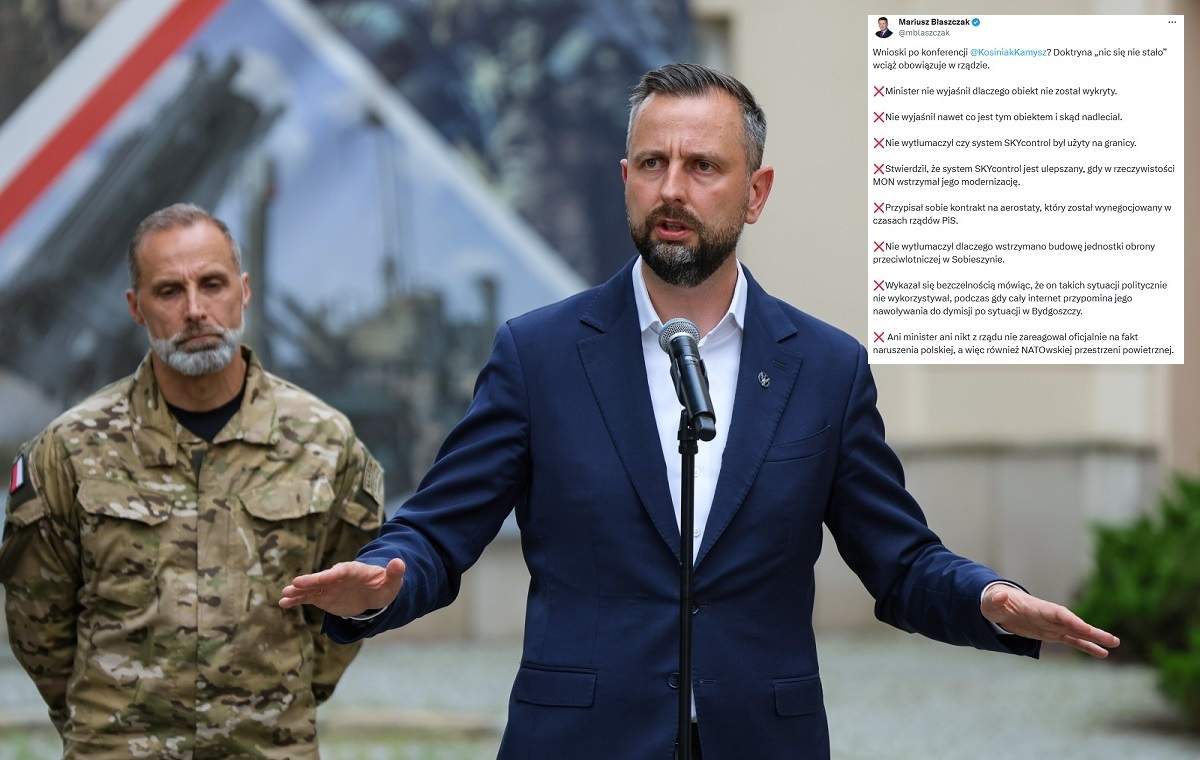 Błaszczak punktuje Kosiniaka-Kamysza po konferencji ws.drona