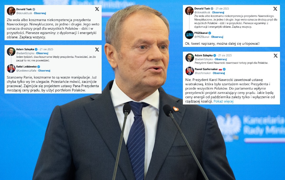 Tusk i Szłapka atakują prezydenta po wecie! Celne riposty