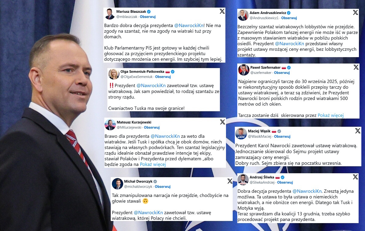 Entuzjazm po zawetowaniu ustawy wiatrakowej! KOMENTARZE
