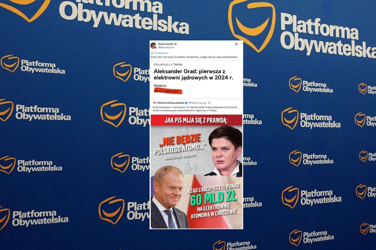 PO uderza w PiS ws. elektrowni jądrowej. Szydło ripostuje