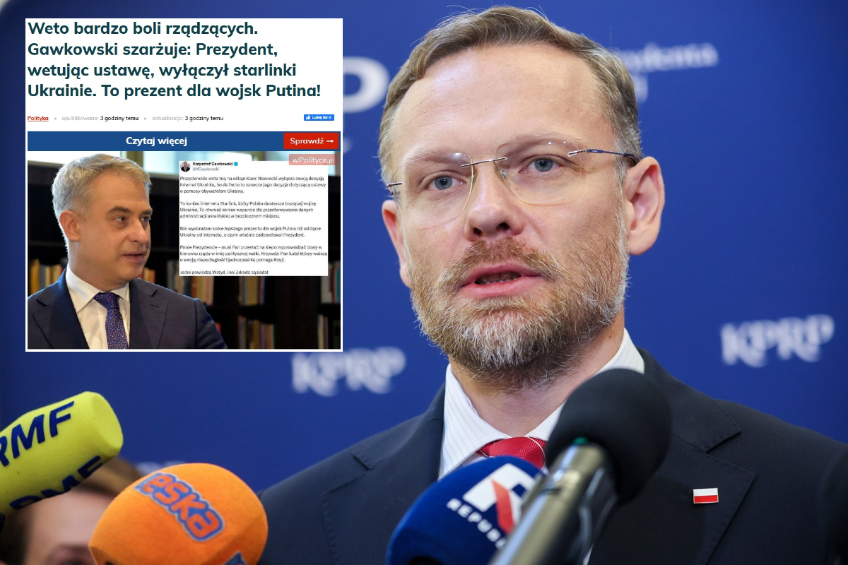 Bogucki odpowiada na manipulację ws. Starlinków