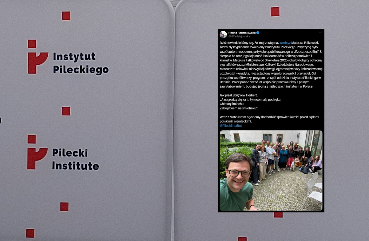 Radziejowska's deputy was fired from the Pilecki Institute!