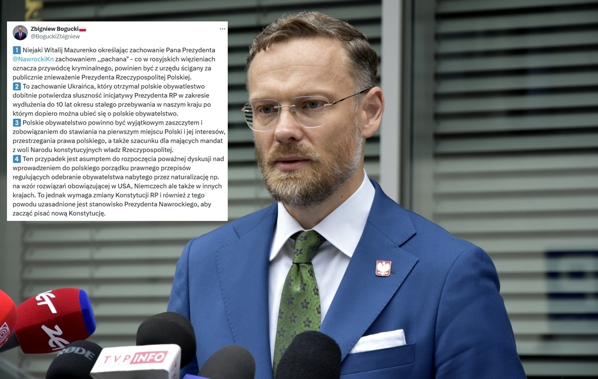 Bogucki: Mazurenko powinien być ścigany za swoje słowa