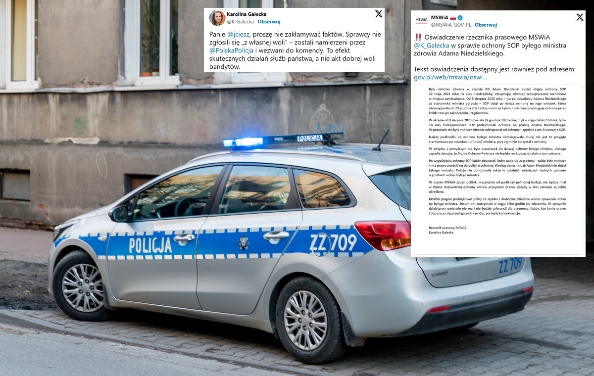 Chaos informacyjny ws. Niedzielskiego. Policja się tłumaczy