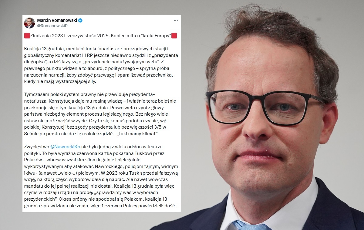 Romanowski o Tusku: Polacy nie chcą szulera