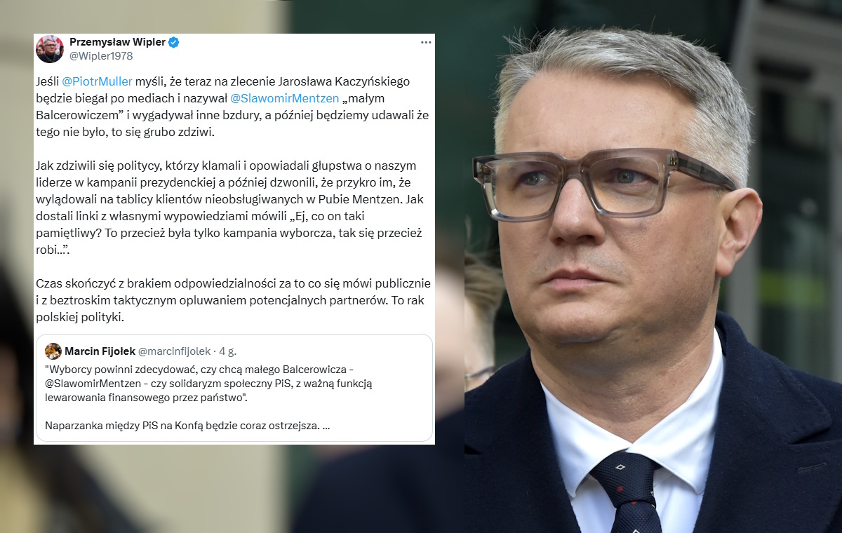 Ten "młody Balcerowicz" tak zabolał? Wipler odgraża się PiS