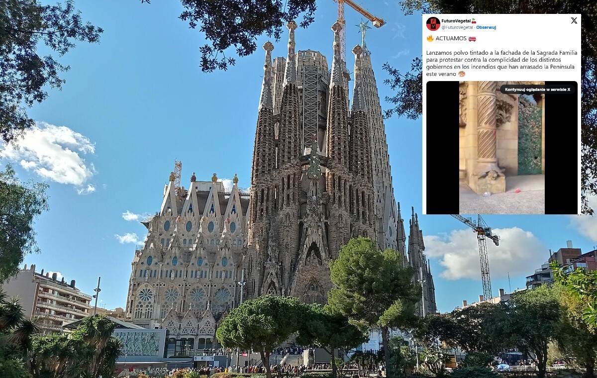 Profanacja! Ekoterroryści pomazali kościół Sagrada Familia