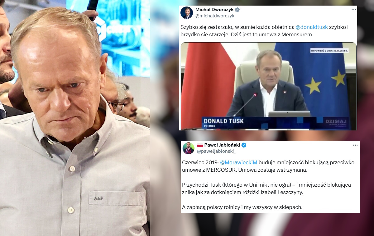 What did Tusk say about Mercosur in the past and what today? CHECK!