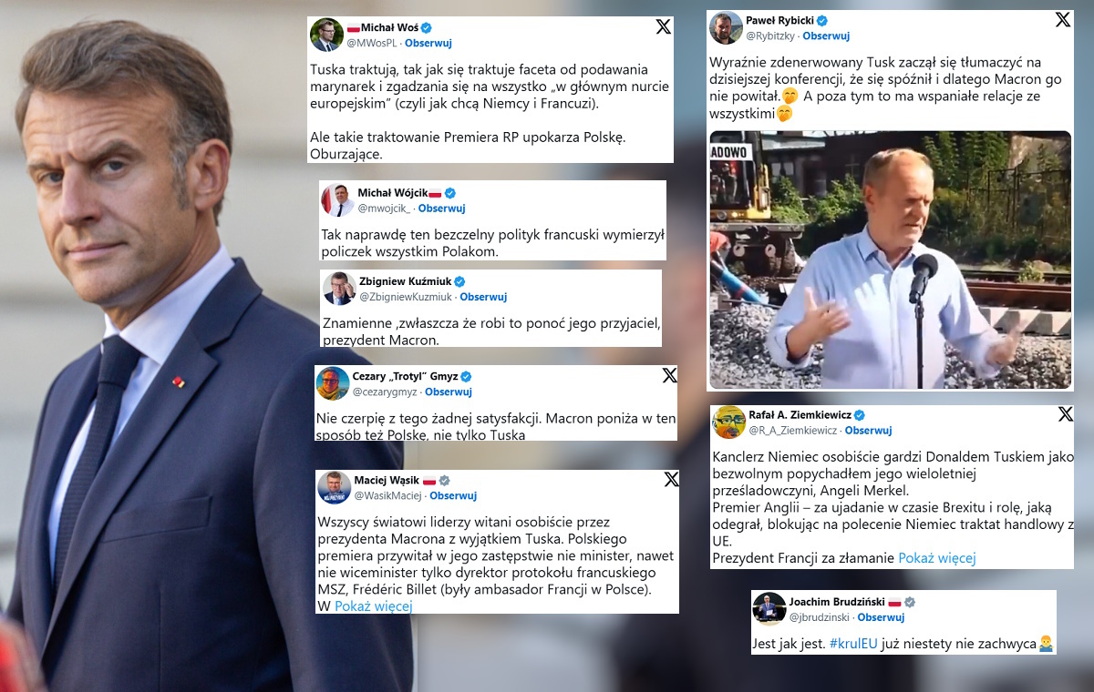 Macron upokorzył premiera RP? Tusk tłumaczy: Spóźniłem się