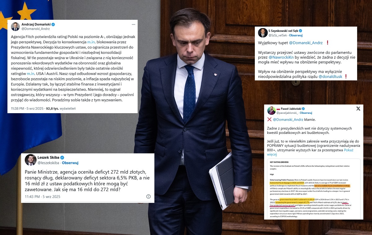 Domański obwinia za rating... prezydenta Nawrockiego!