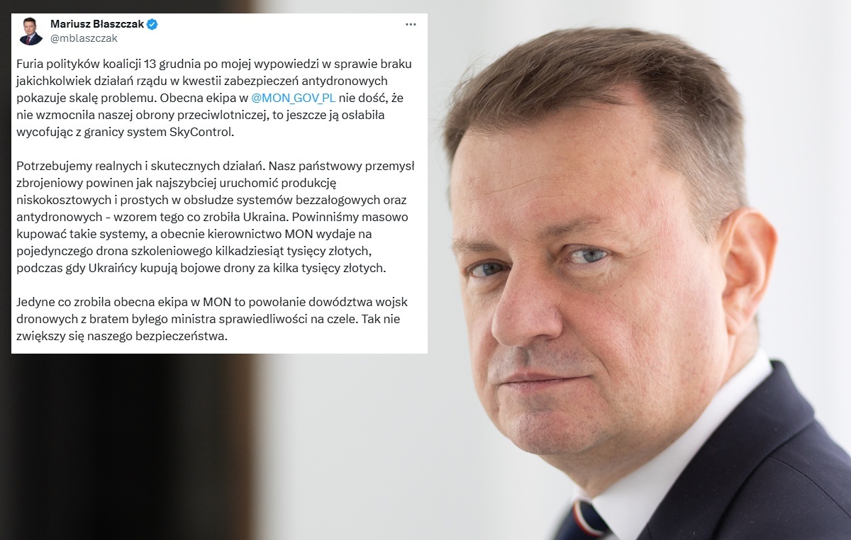 Błaszczak: MON wycofało z granicy system SkyControl