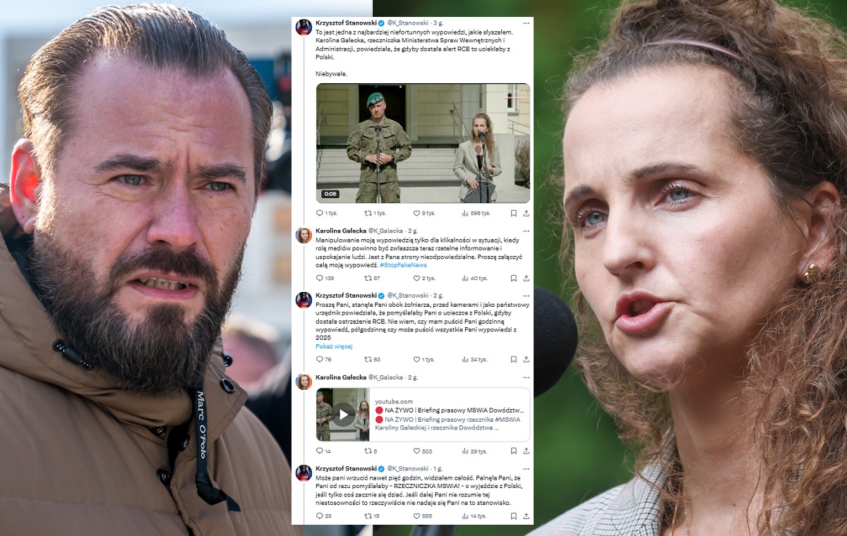 Stanowski punktuje Gałecką. Rzeczniczka MSWiA odpowiedziała