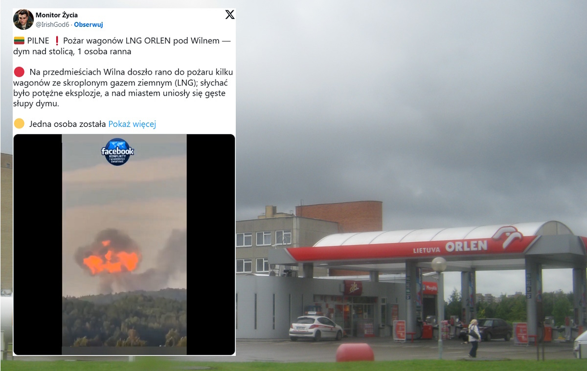 Pożar wagonów Orlen Lietuva. Możliwe skażenie powietrza