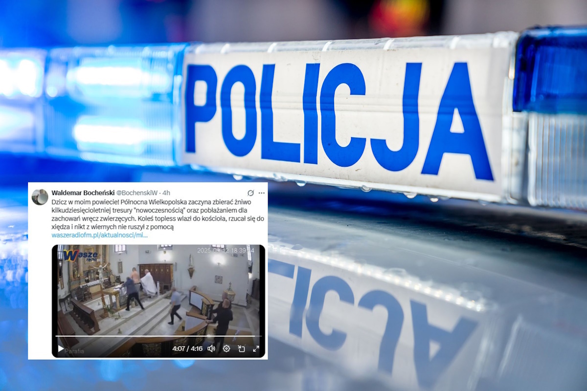 wiadomości,aktualności,wPolityce.pl Podczas Mszy św. pijany i półnagi agresor zaatakował księdza