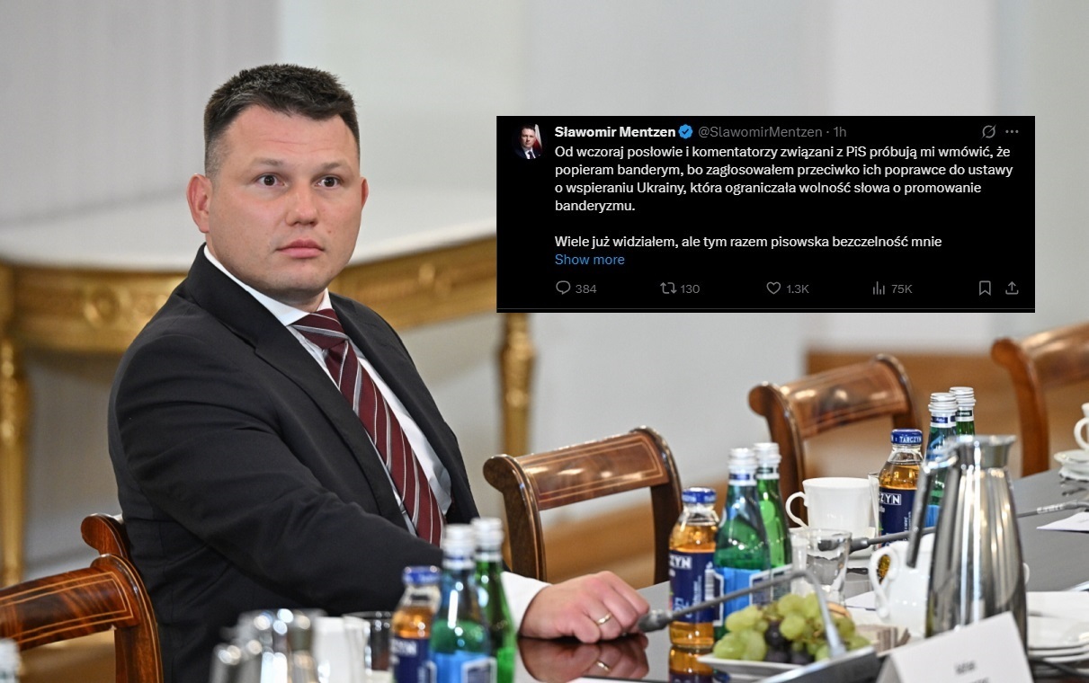 Mentzen i propagowanie banderyzmu. Polityk uderza w PiS