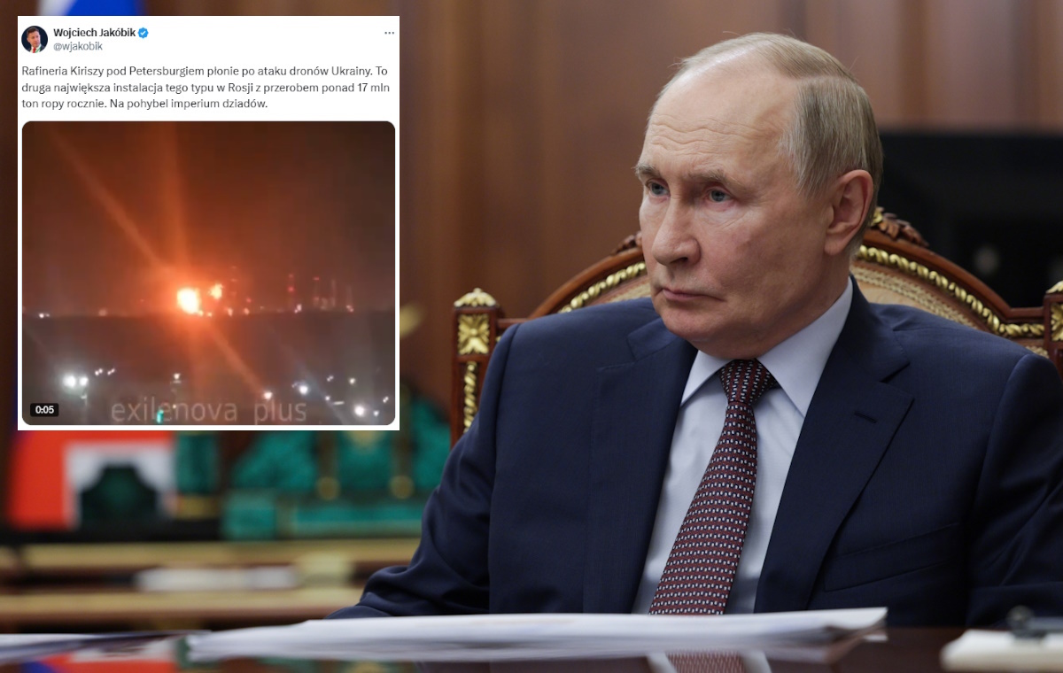 wiadomości,aktualności,wPolityce.pl Płonie ogromna rosyjska rafineria niedaleko Petersburga