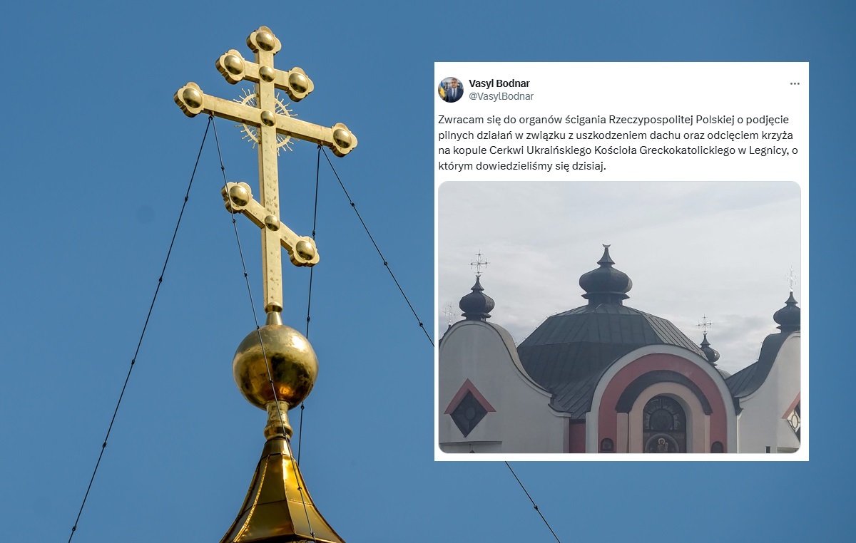 wiadomości,aktualności,wPolityce.pl Zniszczono krzyż greckokatolickiej cerkwi w Legnicy