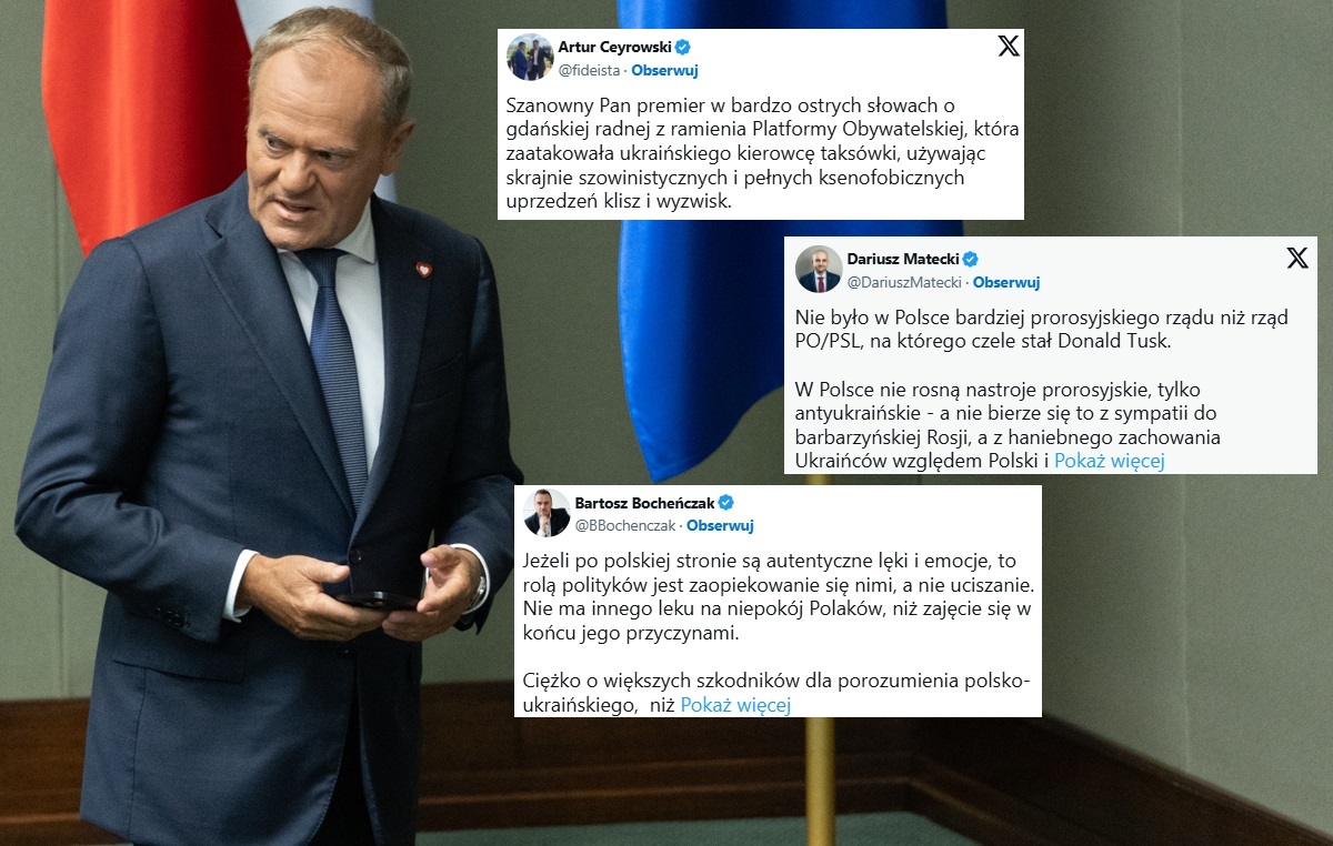 Tusk grzmi o rosnących nastrojach antyukraińskich