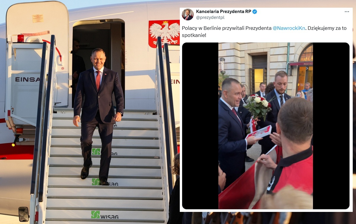 Tak Polacy w Berlinie powitali prezydenta Nawrockiego!