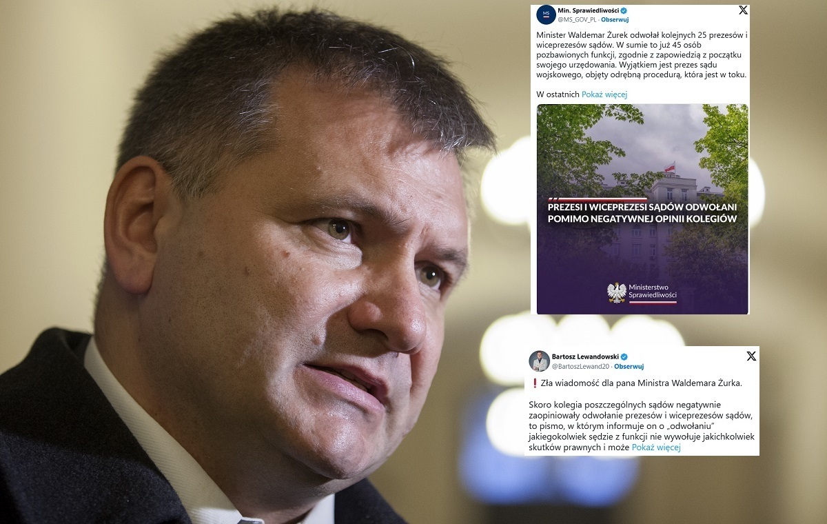 Bezprawie! Żurek odwołał prezesów sądów wbrew kolegiom