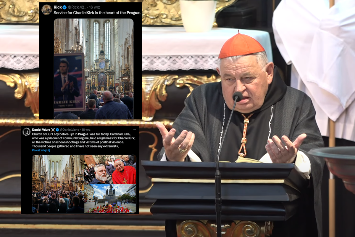 wiadomości,aktualności,wPolityce.pl Kard. Duka odprawił w Pradze Mszę św. za Charliego Kirka