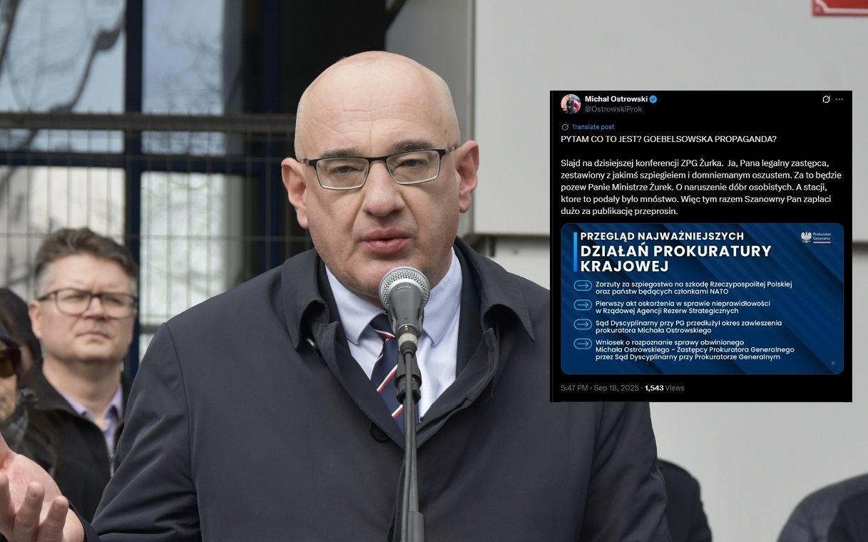 Ostrowski pozwie Żurka? "Szanowny Pan zapłaci dużo"