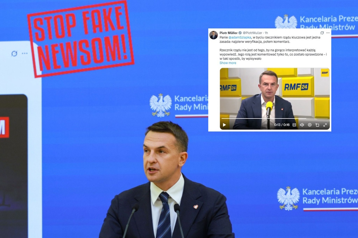 Jak być rzecznikiem rządu? Müller daje Szłapce lekcję