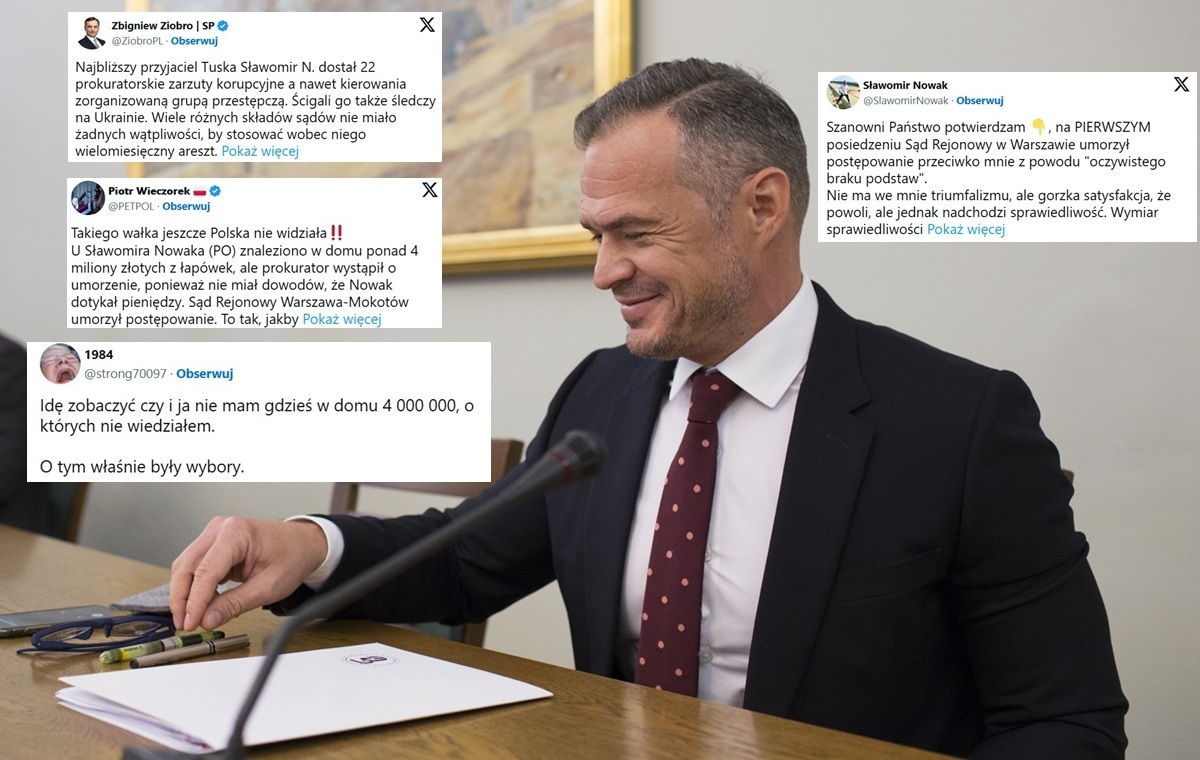 Triumfalny wpis Nowaka po decyzji sądu. Burza w sieci