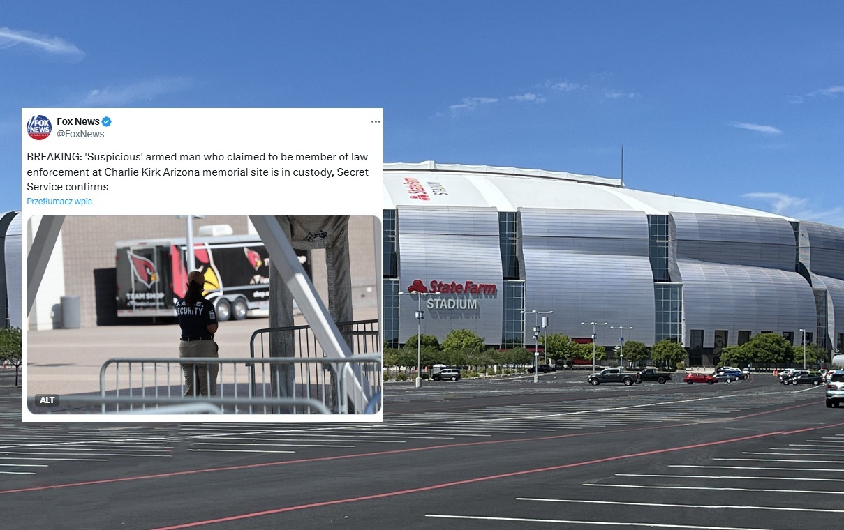 wiadomości,aktualności,wPolityce.pl Uzbrojony mężczyzna w miejscu pamięci Charliego Kirka