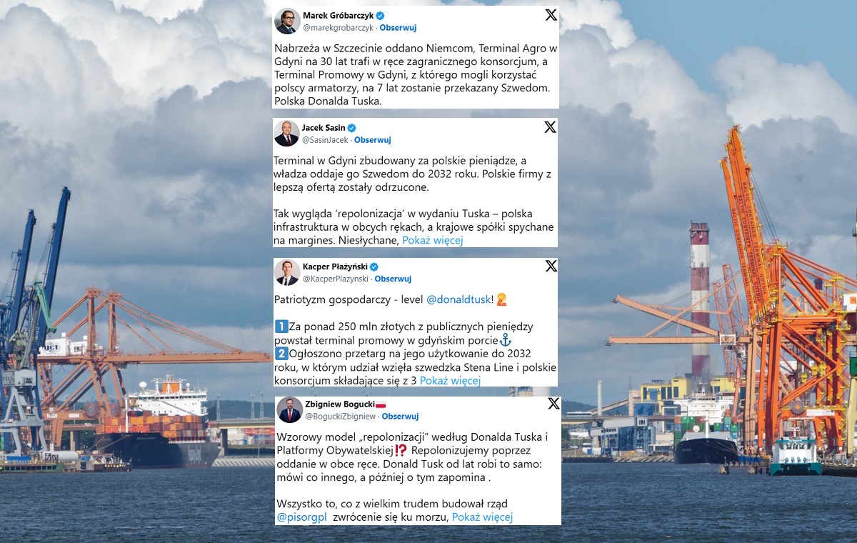 Gdzie ta repolonizacja? Wielki skandal ws. gdyńskiego portu
