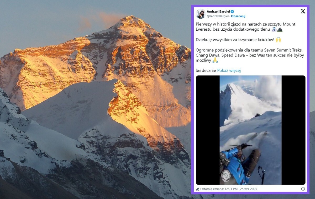 Polak zjechał z Everestu na nartach bez użycia tlenu! wiadomości,aktualności,wPolityce.pl Polak zjechał z Everestu na nartach bez użycia tlenu!